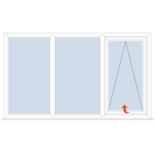 Upvc Casement Window Fixed/Fixed/Top Hung