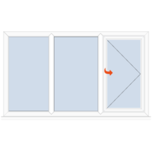 Upvc Casement Window Fixed/Fixed/Side Hung