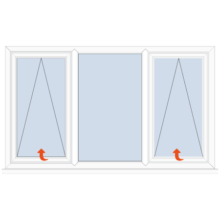 Upvc Casement Window Top Hung/Fixed/Top Hung
