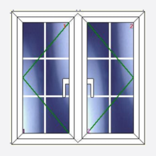 Upvc Casement Window with Georgian Bars Open/Open Style 1006