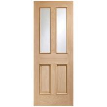 Malton Clear Bevelled Glass Raised Mouldings Un-Finished Door