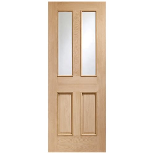 Malton Clear Bevelled Glass Raised Mouldings Un-Finished Door