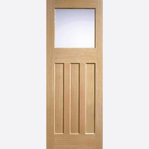 LPD Oak DX Glazed Un-finished Door