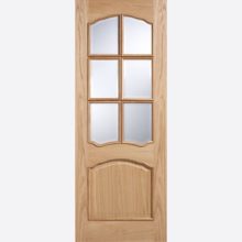 LPD Oak Riviera Glazed 6L RM2S Un-finished Door