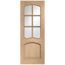 Riviera Clear Bevelled Glass Raised Mouldings Un-Finished Door
