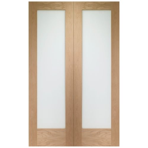 XL Joinery Pattern 10 Oak Clear Glass Pair of Doors