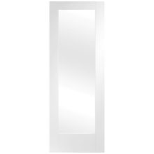 Pattern 10 White Primed Obscure Glass Door