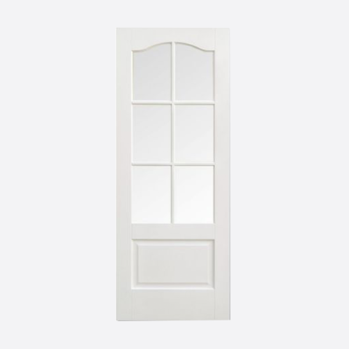 White Kent Glazed 6L Door