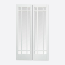 White Manhattan Glazed 9L Door Pair