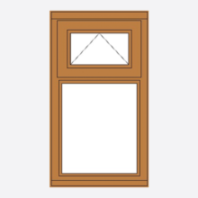 Oak Stormsure Casement Window with Vent