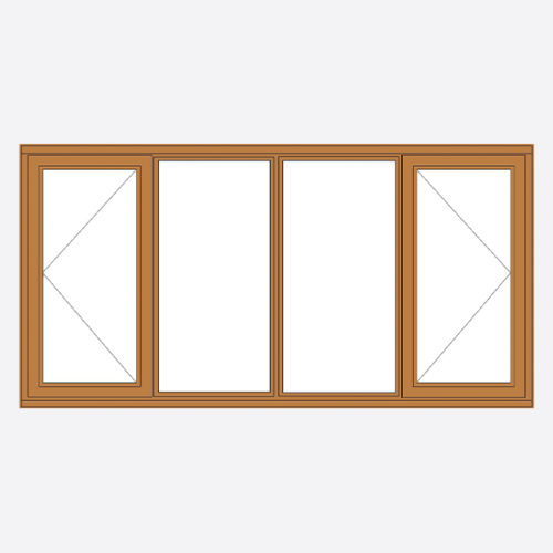 Sunvu Hardwood Casement Window open/fixed/fixed/open