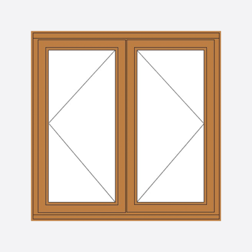Sunvu Oak Casement Window Double Sash