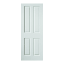 JB Kind White Moulded Canterbury Grained Door