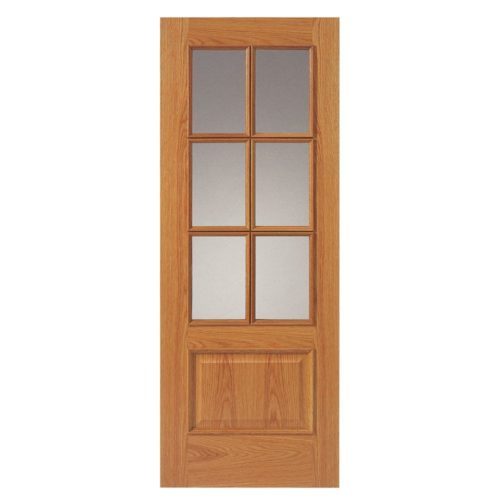 Royale E12-6VM Glazed Oak Door