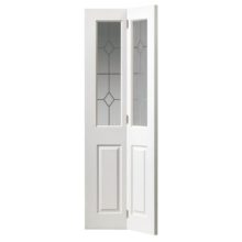 White Moulded Canterbury Glazed Bifold Door