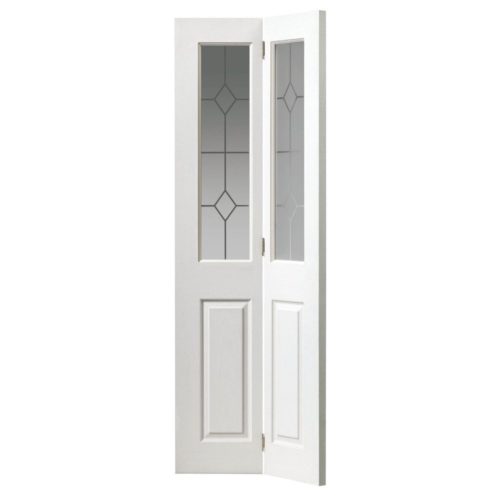 White Moulded Canterbury Glazed Bifold Door