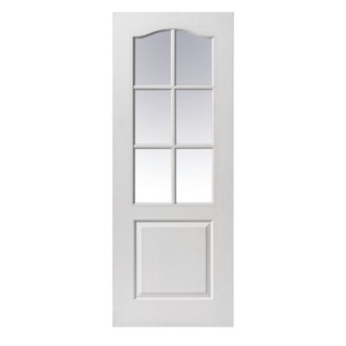 White Moulded Classique 6L Glazed Door