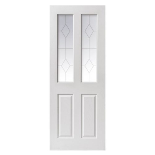 White Moulded Glazed Canterbury Door
