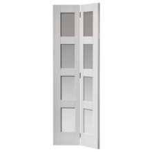 White Primed Cayman Glazed Bifold Door