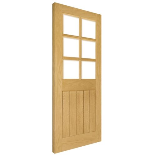 Deanta Ely Oak 6L Glazed Door