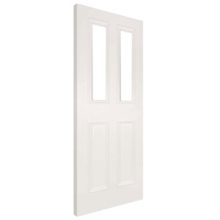 Deanta Rochester White Primed Glazed Door
