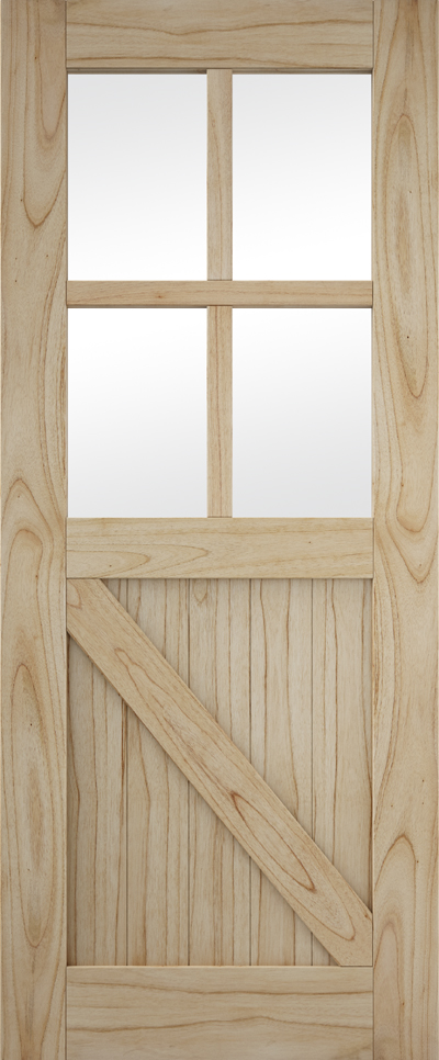 Curated By Jeld Wen Framed Ledged And Braced Clear Glazed Sliding Barn Interior Door