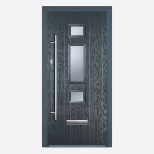Charcoal/White Jacobean Composite Door