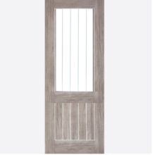 Light Grey Laminated Mexicano Glazed Door