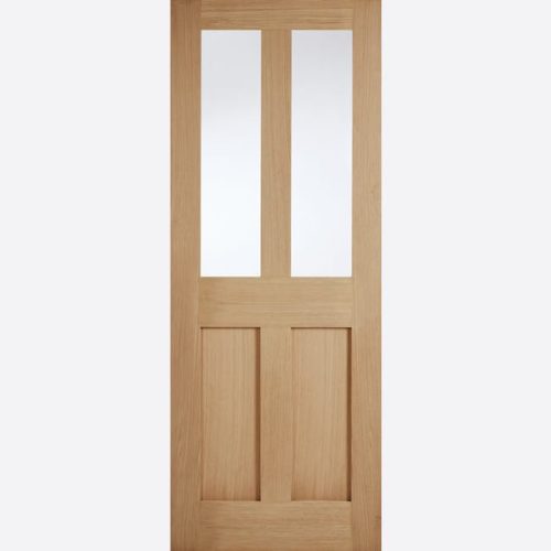 Oak London Glazed 2L Un-finished Door
