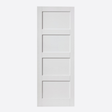 White Moulded Contemporary 4P Door