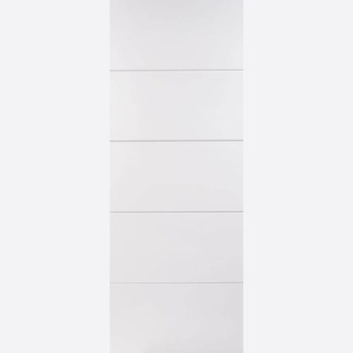 White Moulded Horizontal Four Line Door