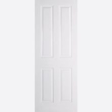 Moulded White Textured 4-Panel Door