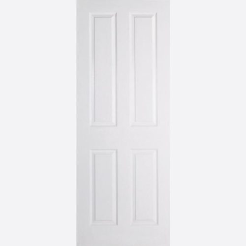 Moulded White Textured 4-Panel Door