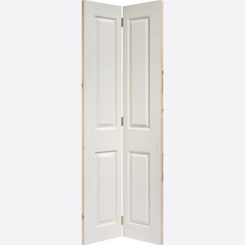 White Moulded Textured 4P Bi-fold Door