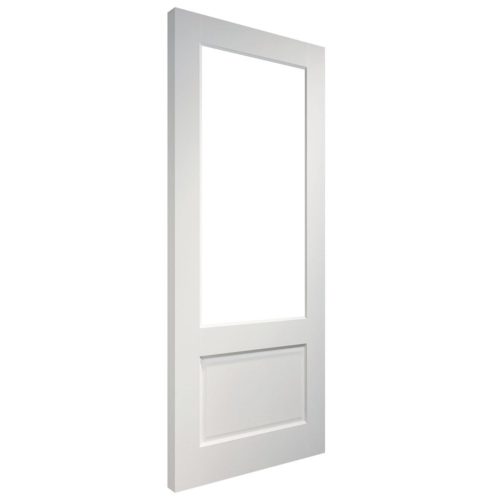 Madison White Primed Clear Glazed Door
