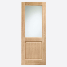 2XG Double Glazed External Oak Door with Clear Glass