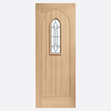 Westminster Triple Glazed External Oak Door with Black Caming