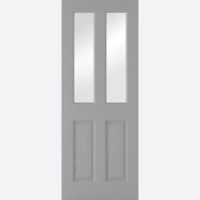 Grey Moulded Glazed 2P-2L Door