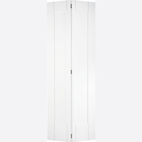 White Shaker 1P Bi-fold Door
