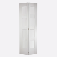 White Shaker Glazed 4L Bi-fold Door