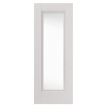White Belton Clear Glazed Door