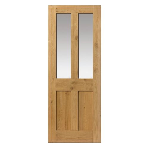 Rustic Oak 4P Glazed Door