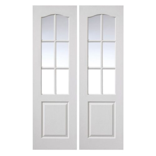 White Classique 6L Glazed Door Pair