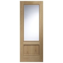 Andria Oak Un-finished Clear Glazed RM Door