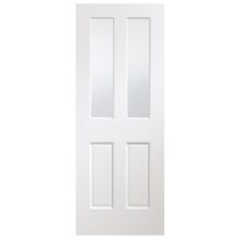 Malton Pre-finished Clear Glazed White Door