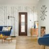 Varese Walnut Pre-finished 1L Glazed Internal Home Door