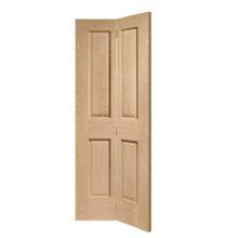 Victorian 4P Bi-fold Oak Un-finished Door