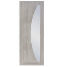 White Grey Laminate Salerno 1L Glazed Door