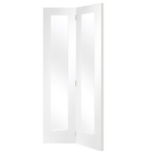 Pattern 10 Bi-fold Clear Glazed Primed White Door