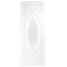 Treviso Primed White Clear Glazed Door